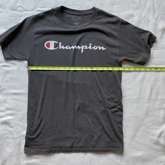 Champion Gray Tee Cotton Small - Picture 8 of 8